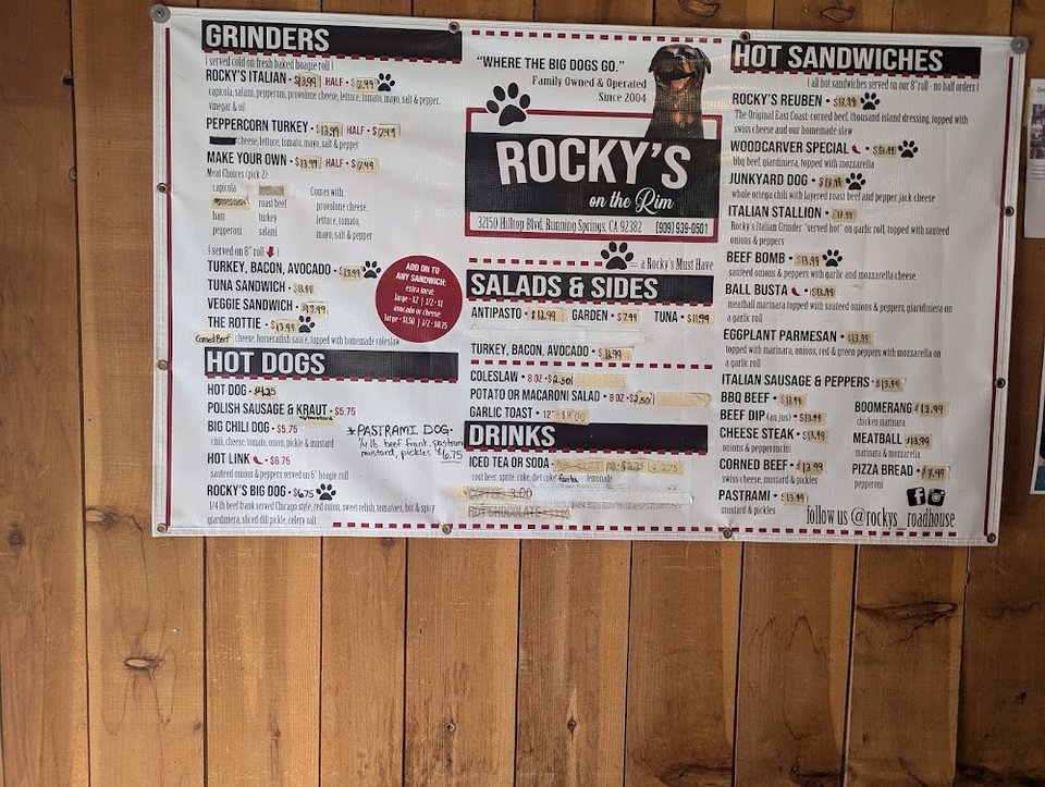 Counter display for lunch orders.